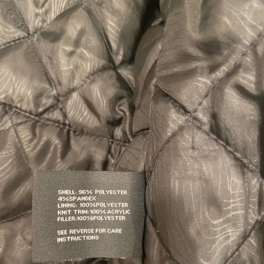 ZX BLK Label Coat Jacket Womens Medium Black Belted Softshell Hooded Ski Parka